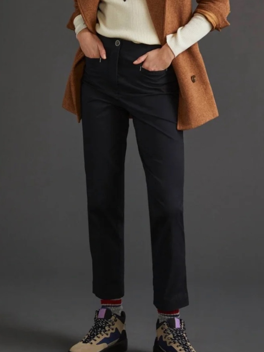 Maeve Anthropologie Cigarette Pants - Black cropped ankle pants